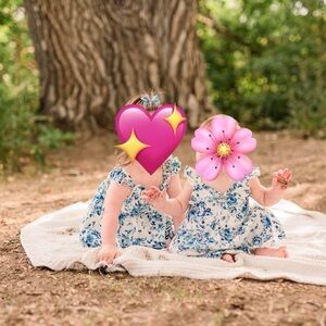 Pat pat mom and me set, women size large, toddler 2t, infant 6-12 months